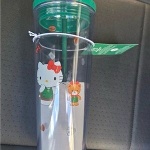 Hello Kitty Clear Tumbler with Straw